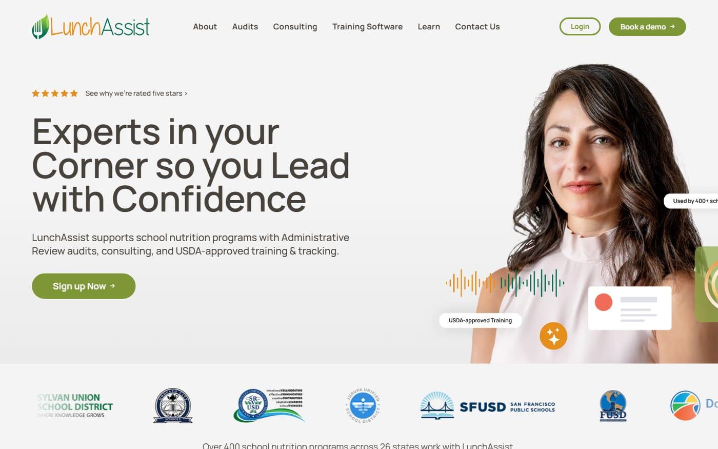 LunchAssist website home page